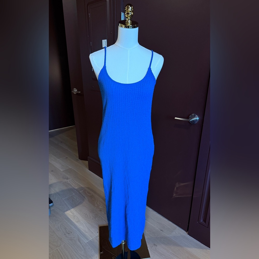 H&M Blue Midi Sun Dress